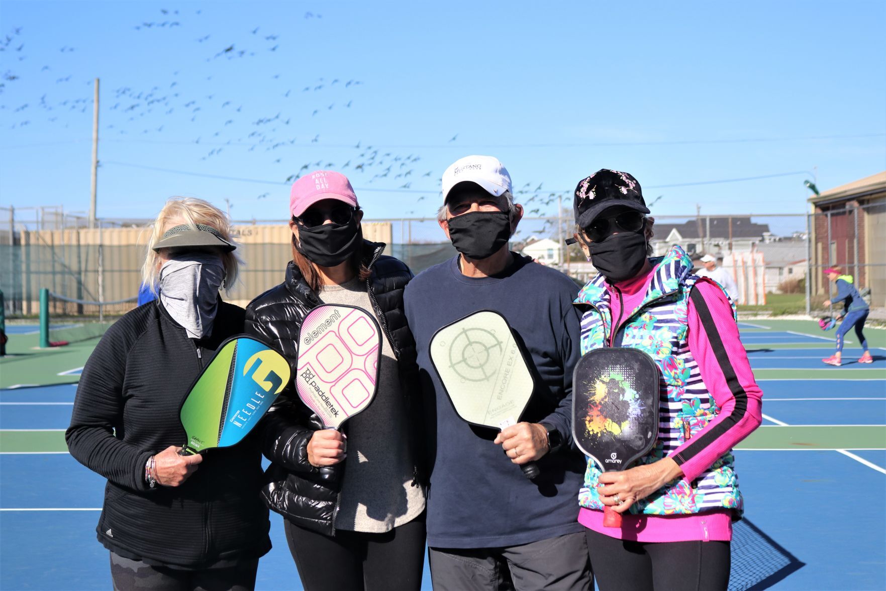 pickleball_Rich and friends with masks